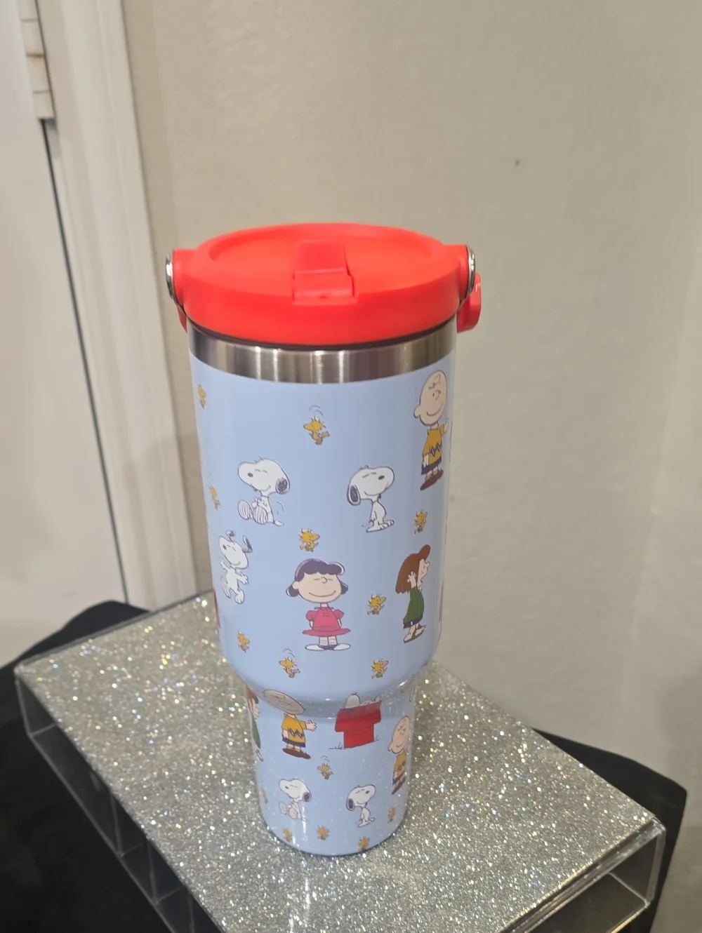 Peanuts Snoopy & The Gang Stainless Steel 40oz Tumbler w/Pop Up Straw